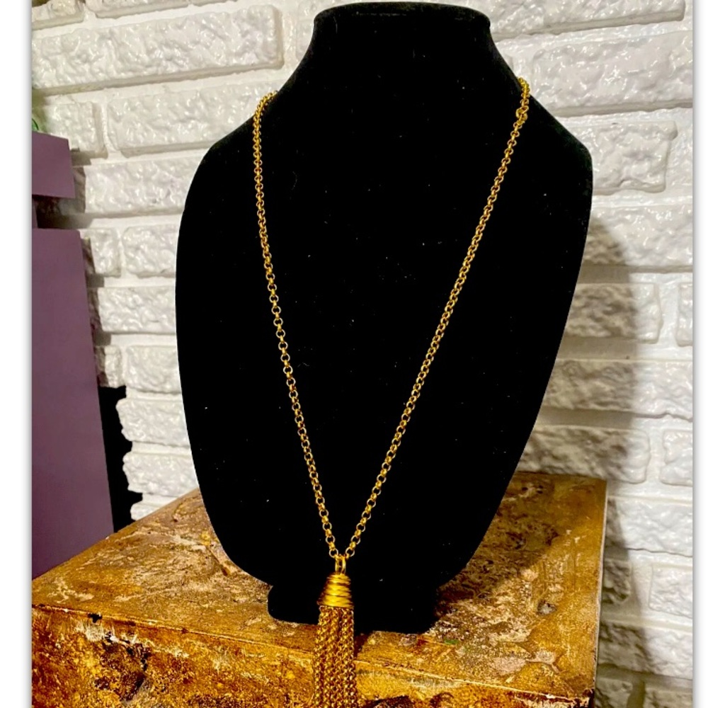 Vintage Gold Tasel Necklace